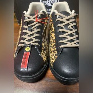 Rocky Brand Composite Toe Black and Leopard Print unisex work/saftey shoes